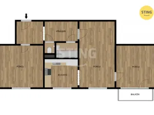 Prodej bytu 3+1, Hlučín, Čs. armády, 68 m2