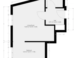 Pronájem bytu 1+kk, Praha - Záběhlice, Ve slatinách, 30 m2