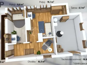 Prodej chaty, Týnec nad Sázavou - Čakovice, 99 m2