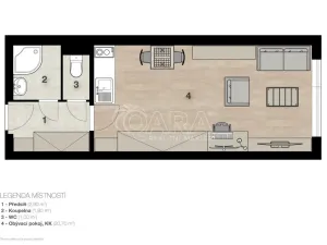 Prodej bytu 1+kk, Praha - Krč, Štúrova, 26 m2