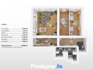 Prodej bytu 3+1, Znojmo, Jana Palacha, 112 m2