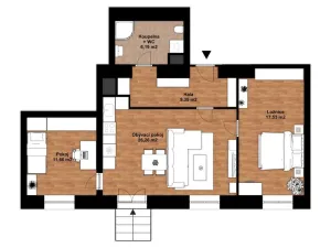 Pronájem bytu 3+kk, Tábor, Kpt. Jaroše, 74 m2