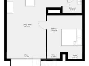Pronájem bytu 2+kk, Praha - Holešovice, V háji, 58 m2