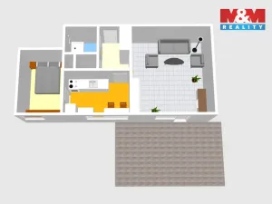 Prodej bytu 2+1, Žleby, Za Šumavou, 49 m2