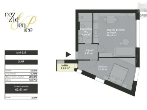Prodej bytu 2+kk, Brno, Elišky Přemyslovny, 42 m2