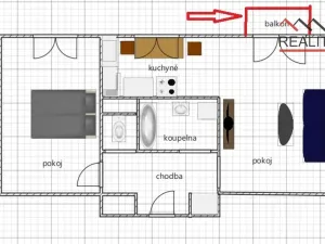 Pronájem bytu 2+1, Rychnov nad Kněžnou, Jiráskova, 52 m2