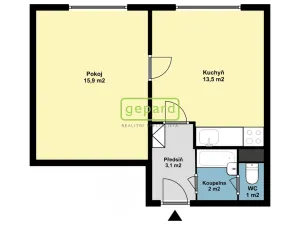 Prodej bytu 1+1, Nový Bor, Palackého, 35 m2