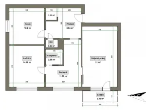 Prodej bytu 3+1, Vsetín, Dolní Jasenka, 72 m2