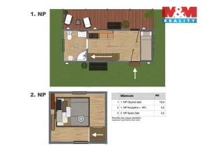 Prodej mobilheimu, Chabeřice - Čížov, 17 m2