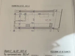 Prodej bytu 1+kk, Rruga Viena, Golem, Albánie, 37 m2