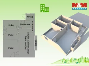 Prodej bytu 4+kk, Krhová, Hlavní, 81 m2