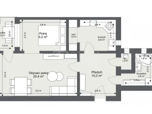 Pronájem bytu 2+1, Příbram - Příbram III, Milínská, 53 m2