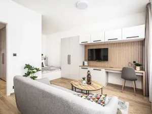 Pronájem bytu 1+kk, Praha - Karlín, Pobřežní, 35 m2