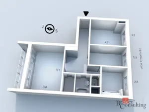 Prodej bytu 3+1, Bruntál, Rýmařovská, 71 m2