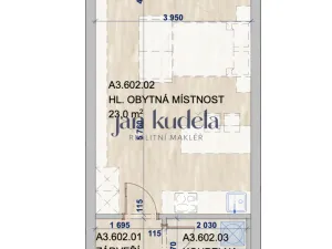 Pronájem bytu 1+kk, Brno, Komárovská, 33 m2
