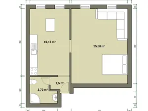 Prodej bytu 2+kk, Karlovy Vary, Moskevská, 47 m2