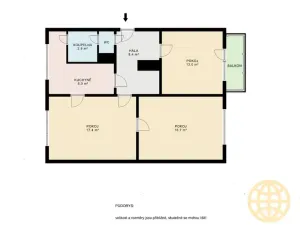 Prodej bytu 3+1, Kamenice nad Lipou, Masarykova, 65 m2