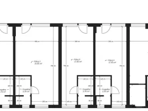 Pronájem bytu 1+kk, Pardubice - Rosice, generála Svobody, 29 m2