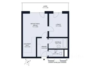 Pronájem bytu 2+kk, České Budějovice - České Budějovice 4, Vrbenská, 50 m2
