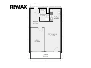 Pronájem bytu 2+kk, Praha - Chodov, Hrabákova, 48 m2