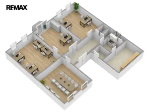 Pronájem kanceláře, Hradec Králové, Československé armády, 100 m2