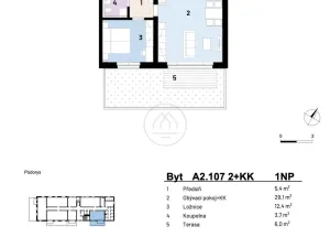 Prodej bytu 2+kk, Lipno nad Vltavou, 61 m2