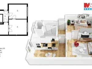 Prodej bytu 2+1, Pardubice - Bílé Předměstí, Dašická, 50 m2