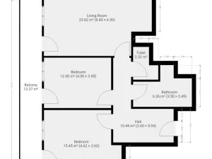 Pronájem bytu 3+kk, Praha - Vysočany, Gerstelova, 82 m2