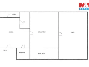 Pronájem bytu 2+kk, Hradec Králové, Průmyslová, 54 m2