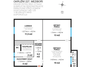 Prodej bytu 3+kk, Meziboří, Okružní, 64 m2