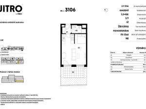 Prodej bytu 1+kk, 38 m2