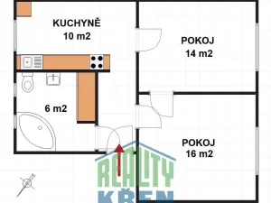 Pronájem bytu 2+1, Praha - Sedlec, V Sedlci, 52 m2