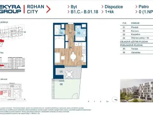 Prodej bytu 1+kk, Praha - Karlín, Sokolova, 33 m2