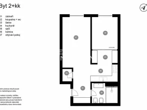 Prodej bytu 2+kk, Praha - Nusle, Slavojova, 37 m2
