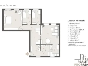 Prodej bytu 3+1, Brno, Jugoslávská, 95 m2