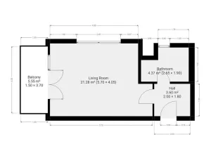 Pronájem bytu 1+kk, Praha - Vysočany, Poděbradská, 32 m2