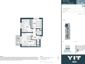 Prodej bytu 3+kk, Kladno, Unhošťská, 61 m2