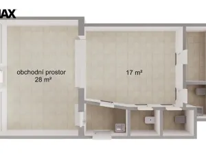 Pronájem obchodního prostoru, Hradec Králové - Pražské Předměstí, S. K. Neumanna, 58 m2
