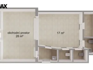 Pronájem obchodního prostoru, Hradec Králové - Pražské Předměstí, S. K. Neumanna, 58 m2