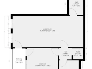 Pronájem bytu 2+kk, Praha - Smíchov, Albrightové, 52 m2