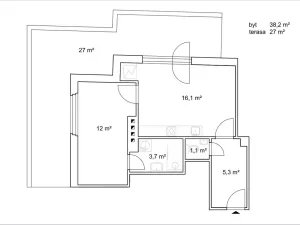 Pronájem bytu 2+kk, Praha - Veleslavín, Veleslavínská, 65 m2