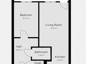 Pronájem bytu 2+kk, Praha - Krč, Točitá, 39 m2