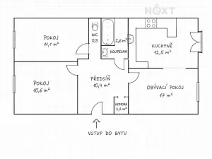 Prodej bytu 3+1, Příbram, Brodská, 71 m2