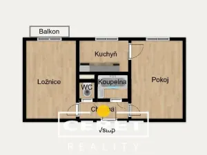 Prodej bytu 2+1, Žatec, Podměstí, 55 m2