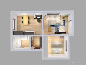 Pronájem bytu 2+1, České Budějovice - České Budějovice 3, Pražská tř., 52 m2