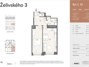 Prodej bytu 2+kk, Praha, Jana Želivského, 47 m2
