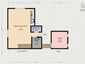 Pronájem bytu 2+kk, Brno, Lerchova, 68 m2