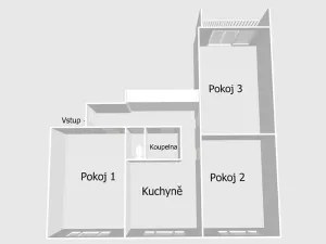 Prodej bytu 3+1, Ostrava, U Školky, 67 m2