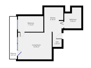 Pronájem bytu 2+kk, Praha - Bohnice, Poznaňská, 40 m2