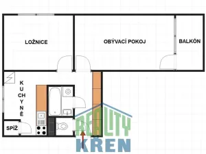 Pronájem bytu 2+1, Praha - Veleslavín, Na Petřinách, 49 m2